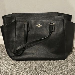 Black coach diaper bag